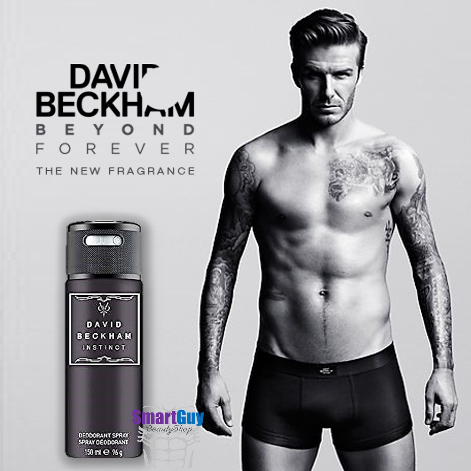 David Beckham Instinct Men Body Spray 150ml สเปรย์ระงับกลิ่นกายลิขสิทธิ์แท้จากเดวิด เบ็คแฮมกลิ่นหอมเย็นสำหรับผู้ชายสปอร์ตแมนผสานความเซ็กซี่น่าค้นหา สินค้านำเข้าของแท้ 100%