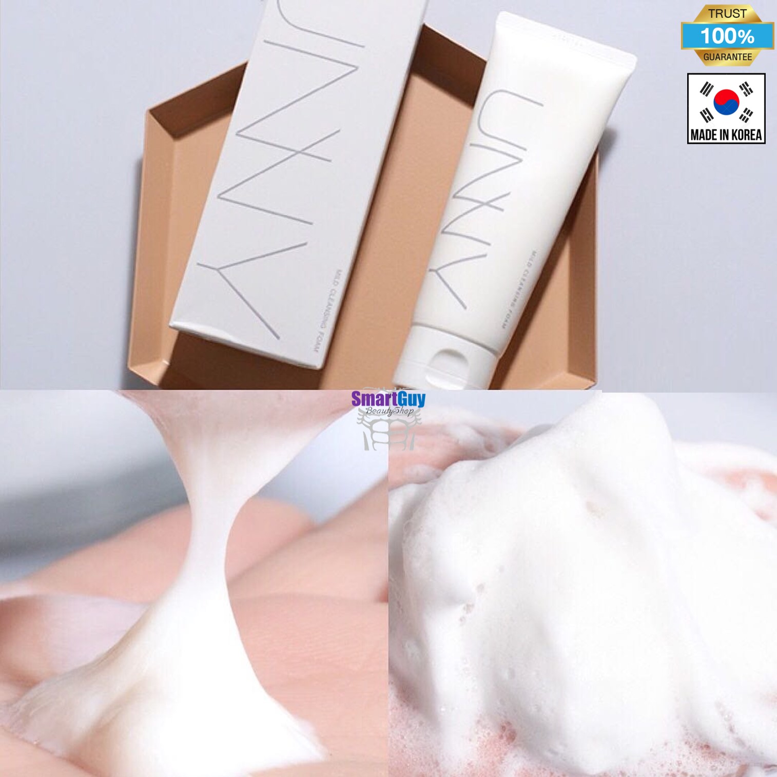 คลีนซิ่งโฟมทำความสะอาดผิวหน้าของแท้จากเกาหลีสูตรพิเศษ CLUB UNNY Mild Cleansing Foam 120g.