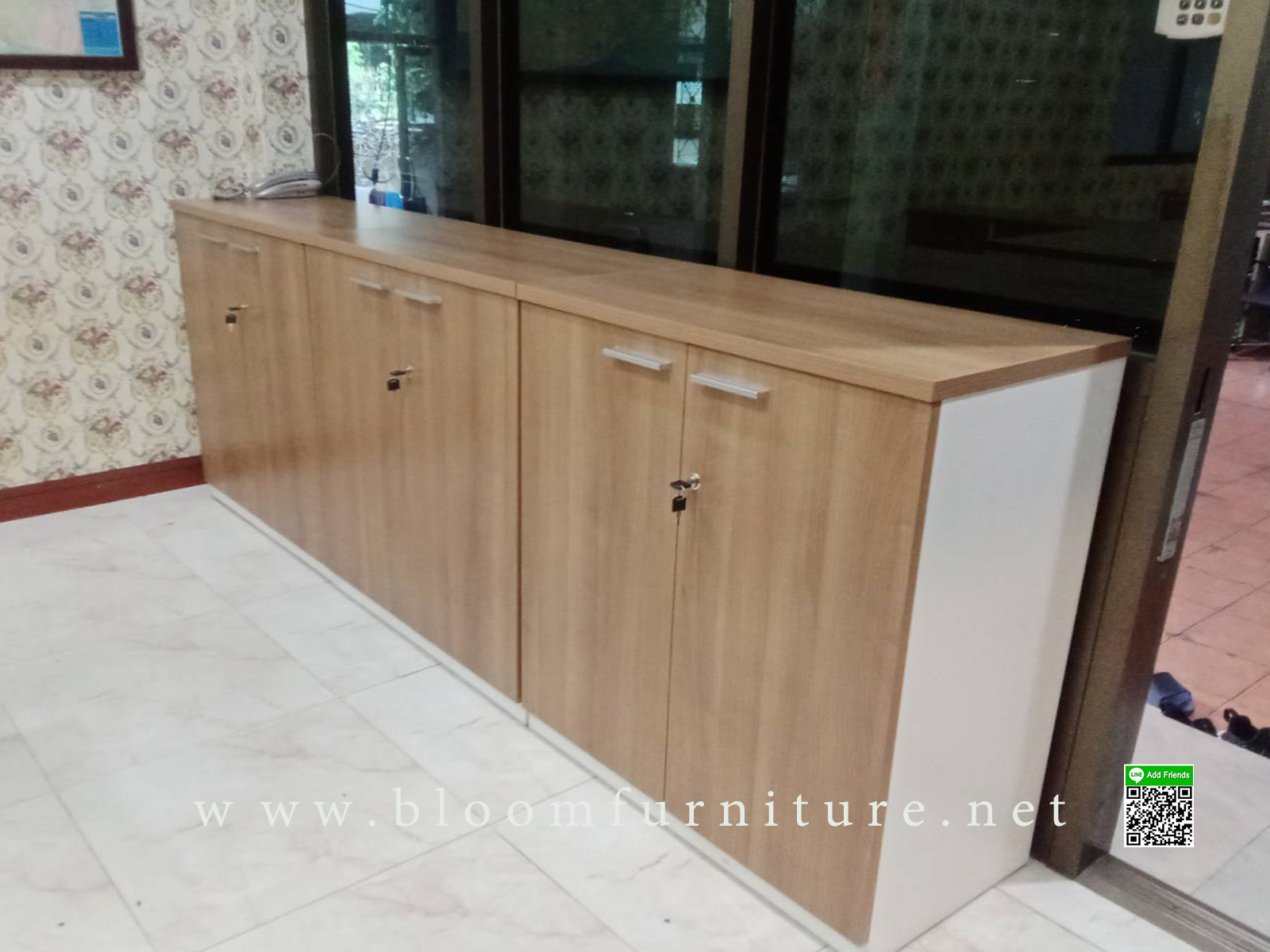 ตู้เก็บเอกสารภายในแบ่ง 2 ชั้น ขนาด 80x40x89 ซม. (งานผลิตปรับขนาด และสีได้)