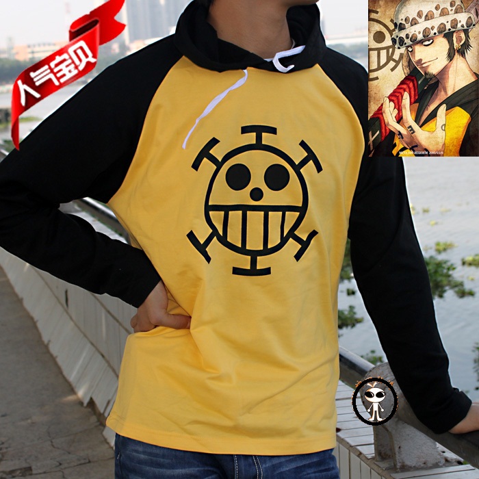 เสื้อฮู้ดวันพีช ลอว์ (รุ่นบางเหลืองแสด)