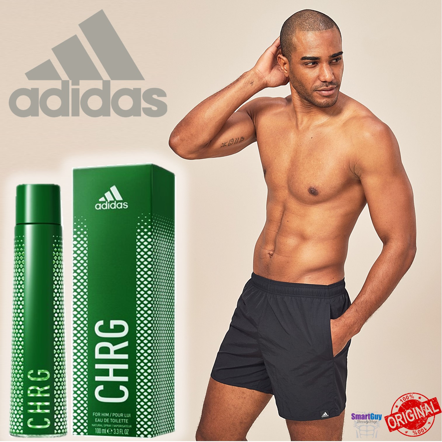 ADIDAS CHRG For Him Pour Lui Eau De Toilette 100ml. น้ำหอมลิขสิทธิ์แท้ซีรี่ย์ใหม่จากแบรนด์อาดิดาส กลิ่นใหม่ฉีกกฏหอมสปอร์ตไฮโซหรูหราผสานความเซ็กซี่แนวใหม่