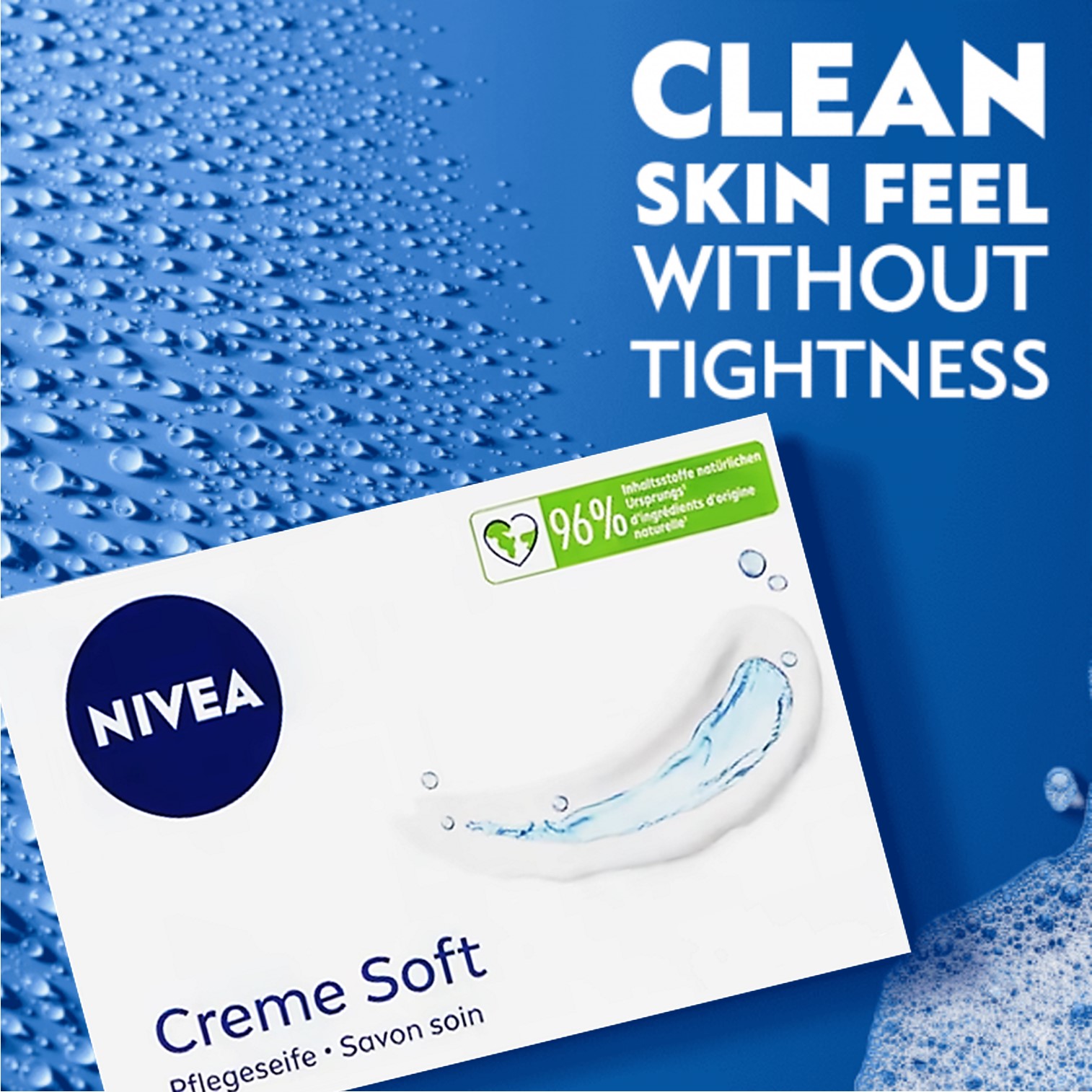 Nivea Creme soft Care soap duo All skin types 2X100g สบู่ทำความสะอาดผิวกายสูตรพิเศษเพื่อผิวเนียนนุ่มสุขภาพดีสินค้านำเข้าจากออสเตรเลียพร้อมส่ง