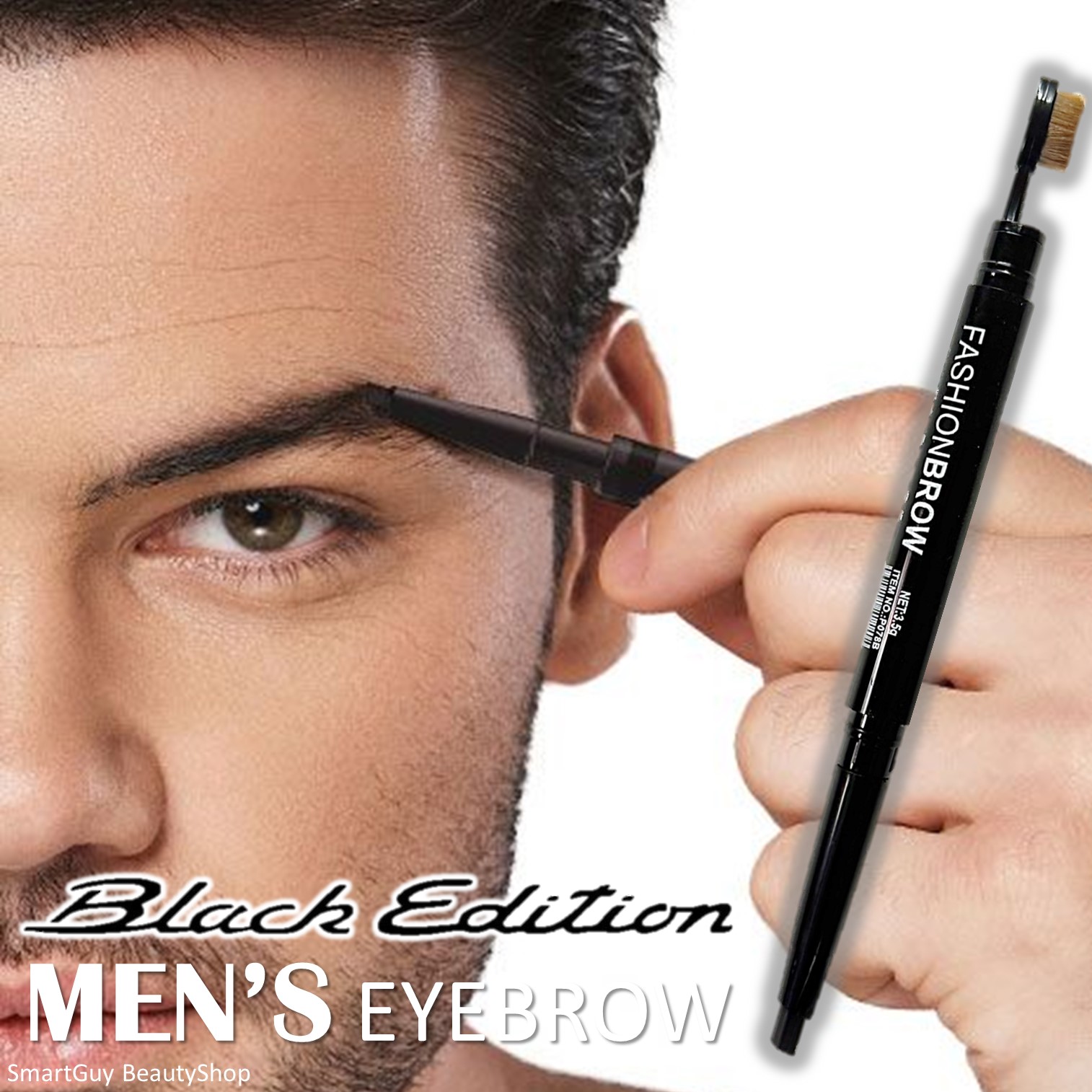 IMAN Of Noble FashionBrow WaterProof Black Edition ดินสอเขียนคิ้วผู้ชายสีดำธรรมชาติเนื้อบางเบาพิเศษพร้อมหัวแปรงนุ่มแต่งคิ้วดูดีเข้ารูป