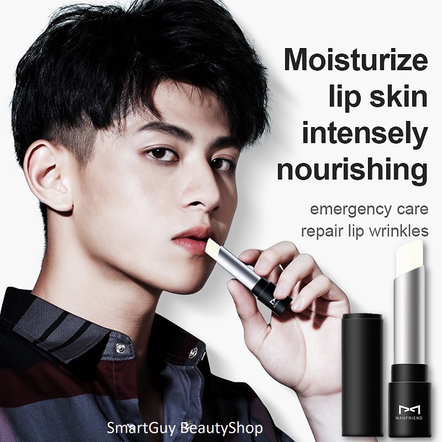 MANFRIEND Men’s Natural Energy Skincare Moist Lip Balm 3.3g ลิปบาล์มบำรุงและแก้ปัญหาริมฝีปากสูตรพิเศษสำหรับผู้ชาย