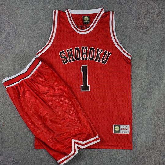 ชุดบาส Slamdunk Shohoku No.1 ANZAI แดง