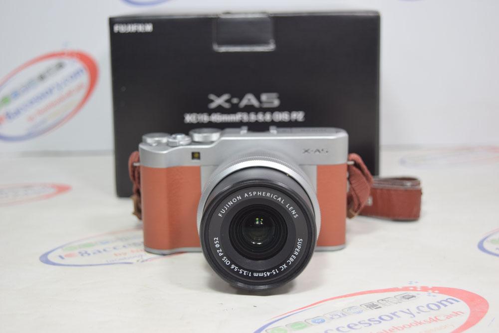 ขายกล้อง Fujifilm X-A5 + เลนส์ 15-45mm สีน้ำตาล มี Wifi กล้องศูนย์ไทย อุปกรณ์ครบ