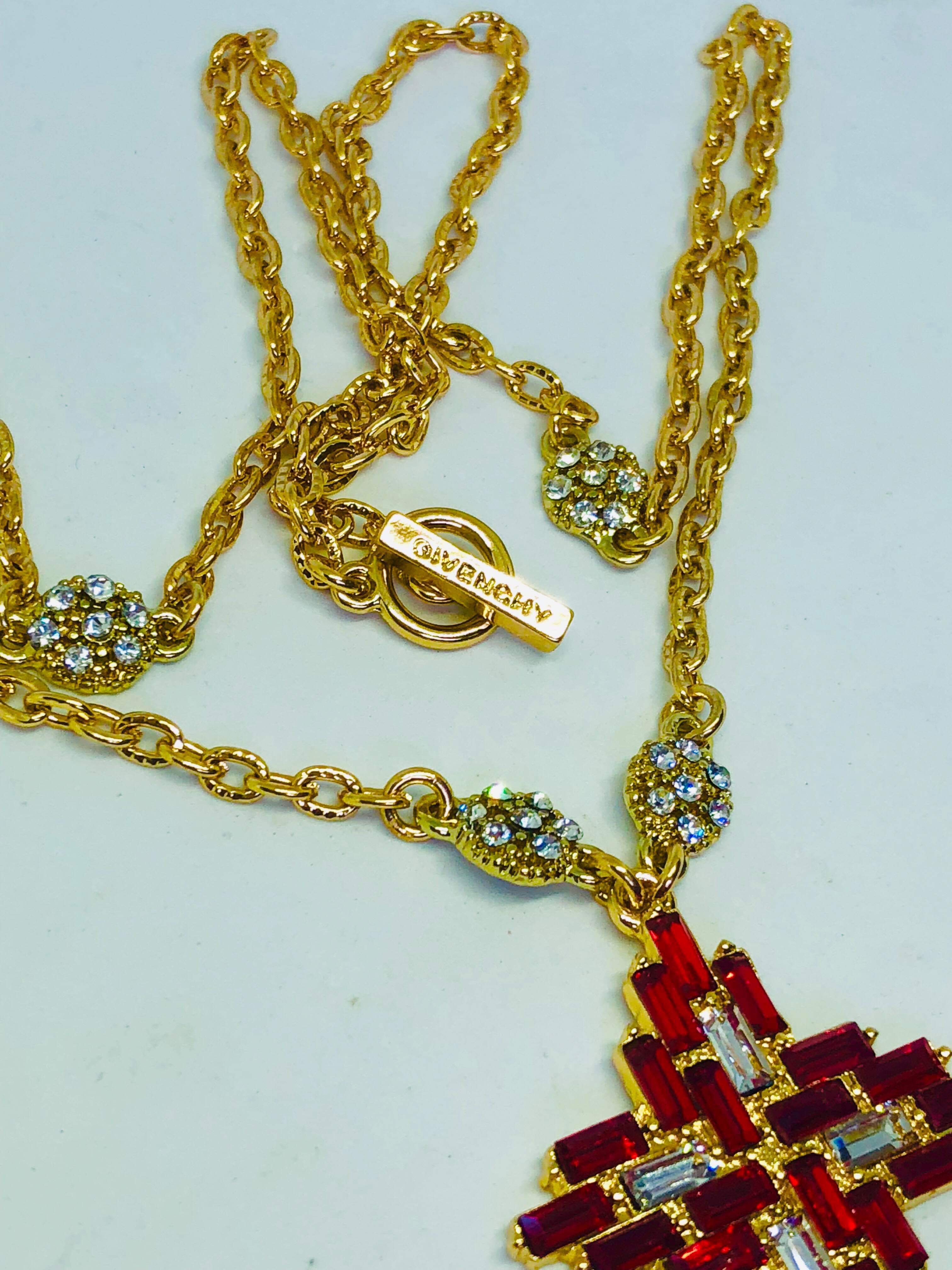 Givenchy Cluster Crystal Necklace