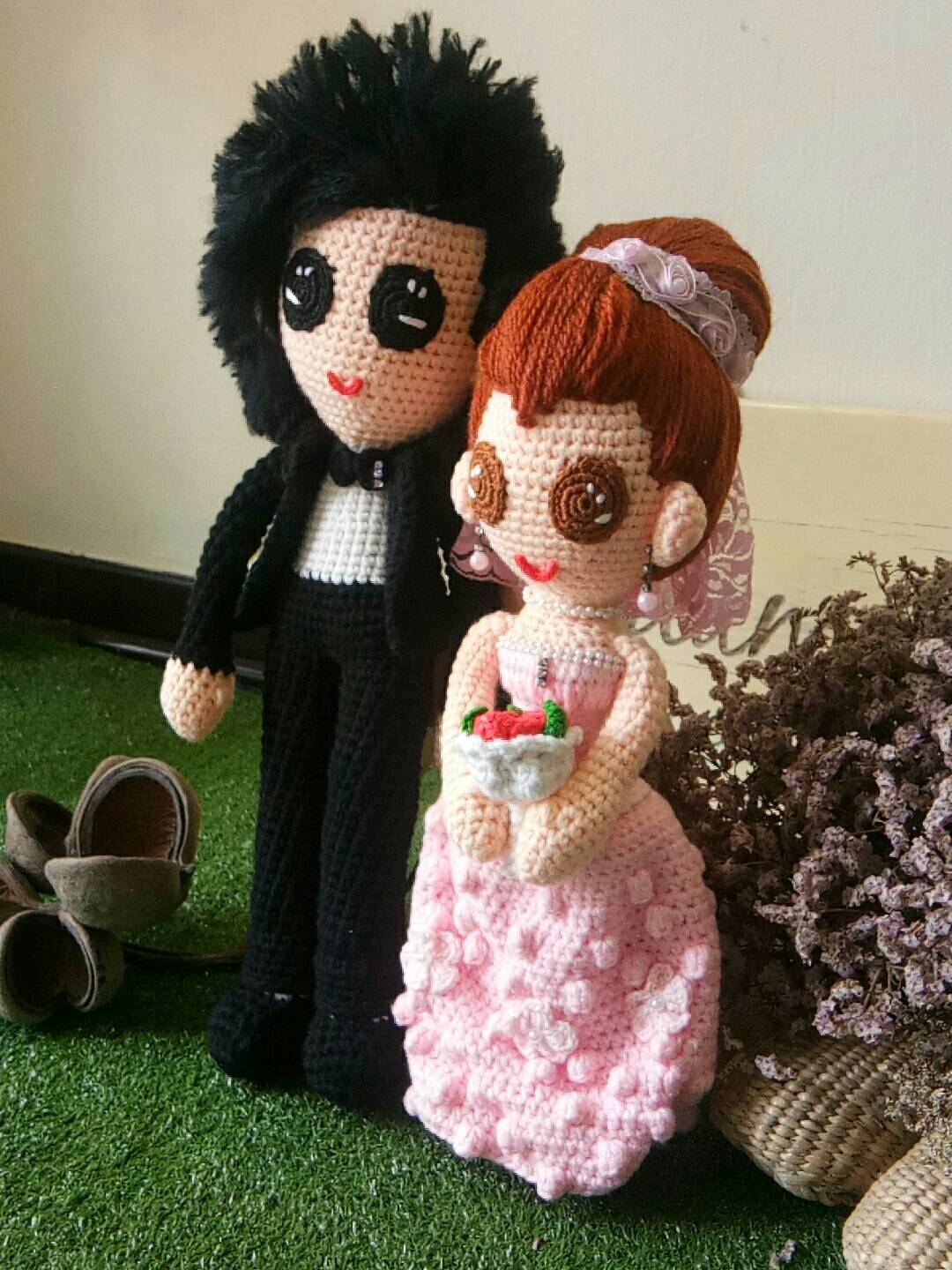 ตุ๊กตาถักโครเชต์ไหมพรม Lover doll2