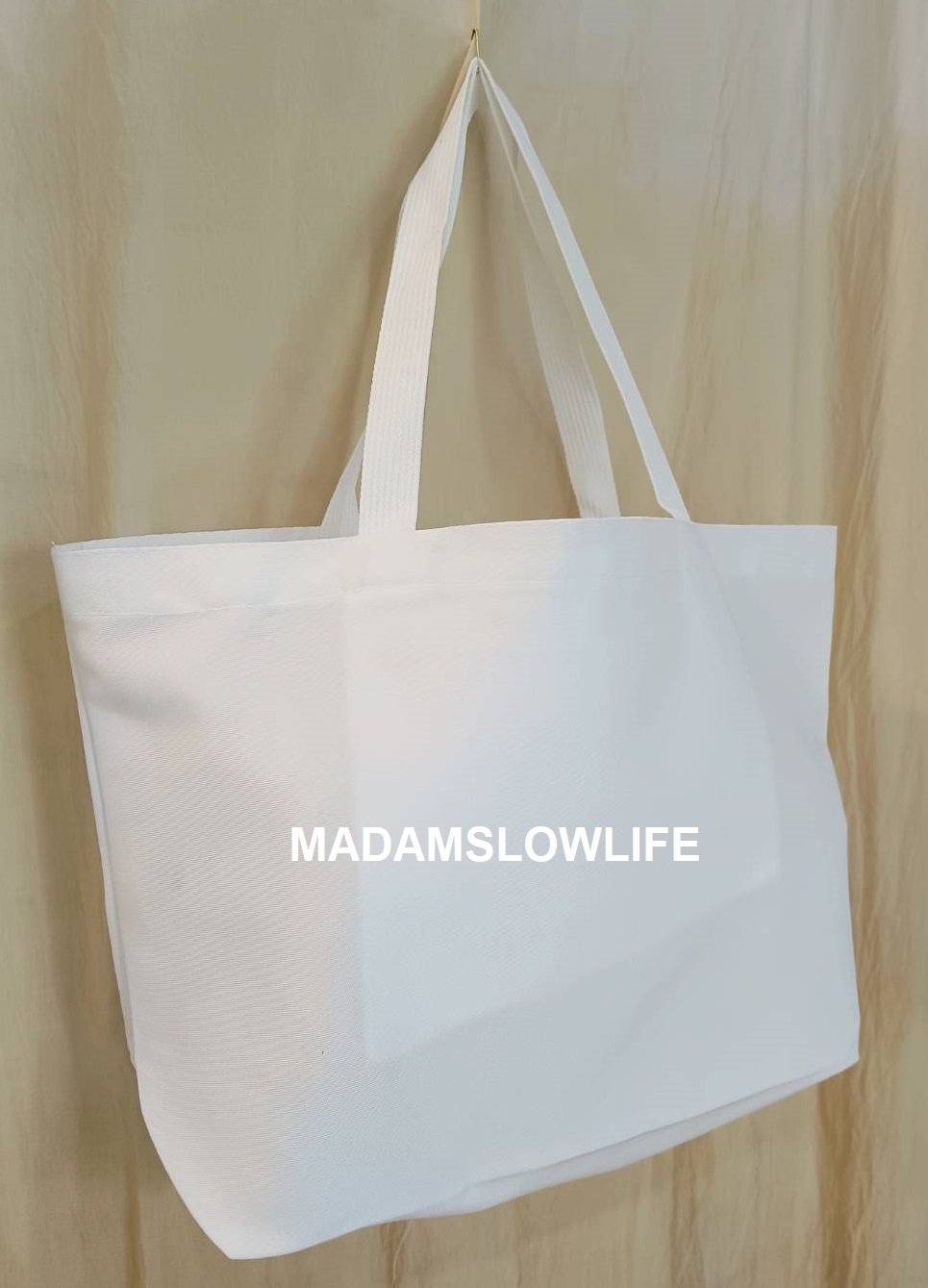 (รับผลิตออเดอร์) กระเป๋าผ้า Eco-bag ขนาด W 43 cm* H 28 cm * D 13.5 cm