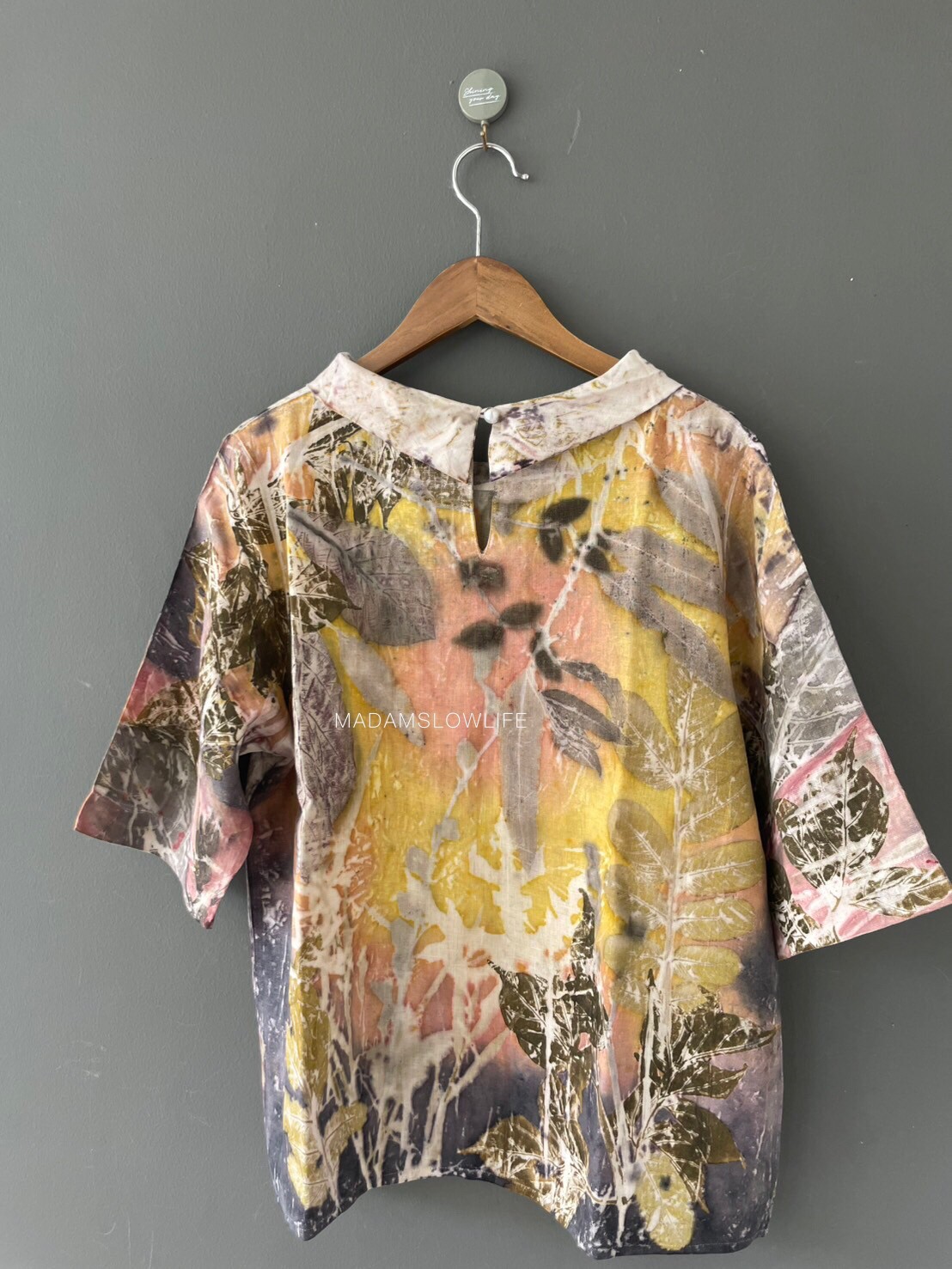 เสื้อลินิน ECO Print Size อก 40 นิ้ว