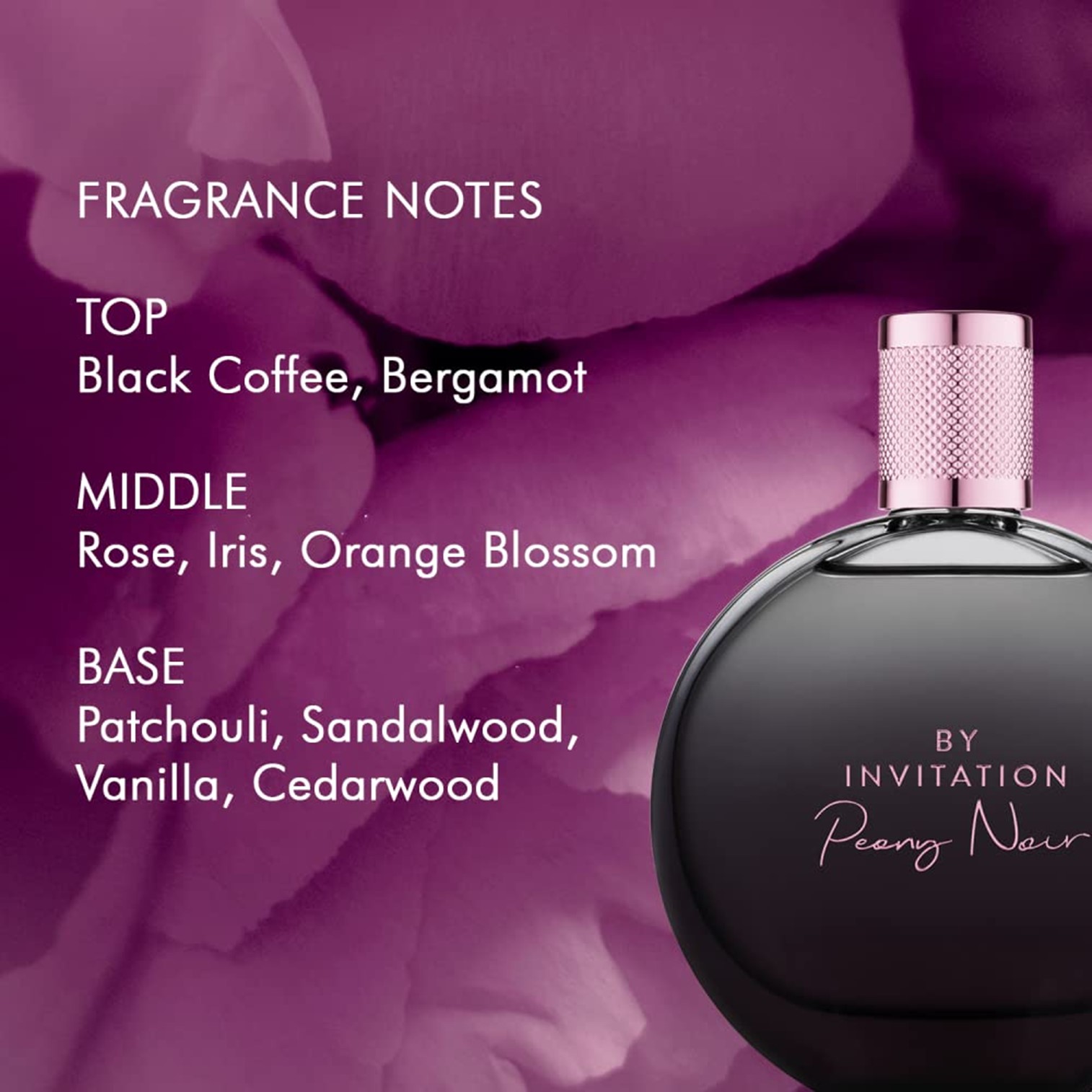 By Invitation Peony Noir from Michael Bublé Eau de Parfum 100ml น้ำหอมผู้หญิงกลิ่นหอมหวานผสานความมั่นใจในแบบสาวเท่ห์สินค้ารับประกันลิขสิทธิ์แท้จากต่างประเทศพร้อมส่ง