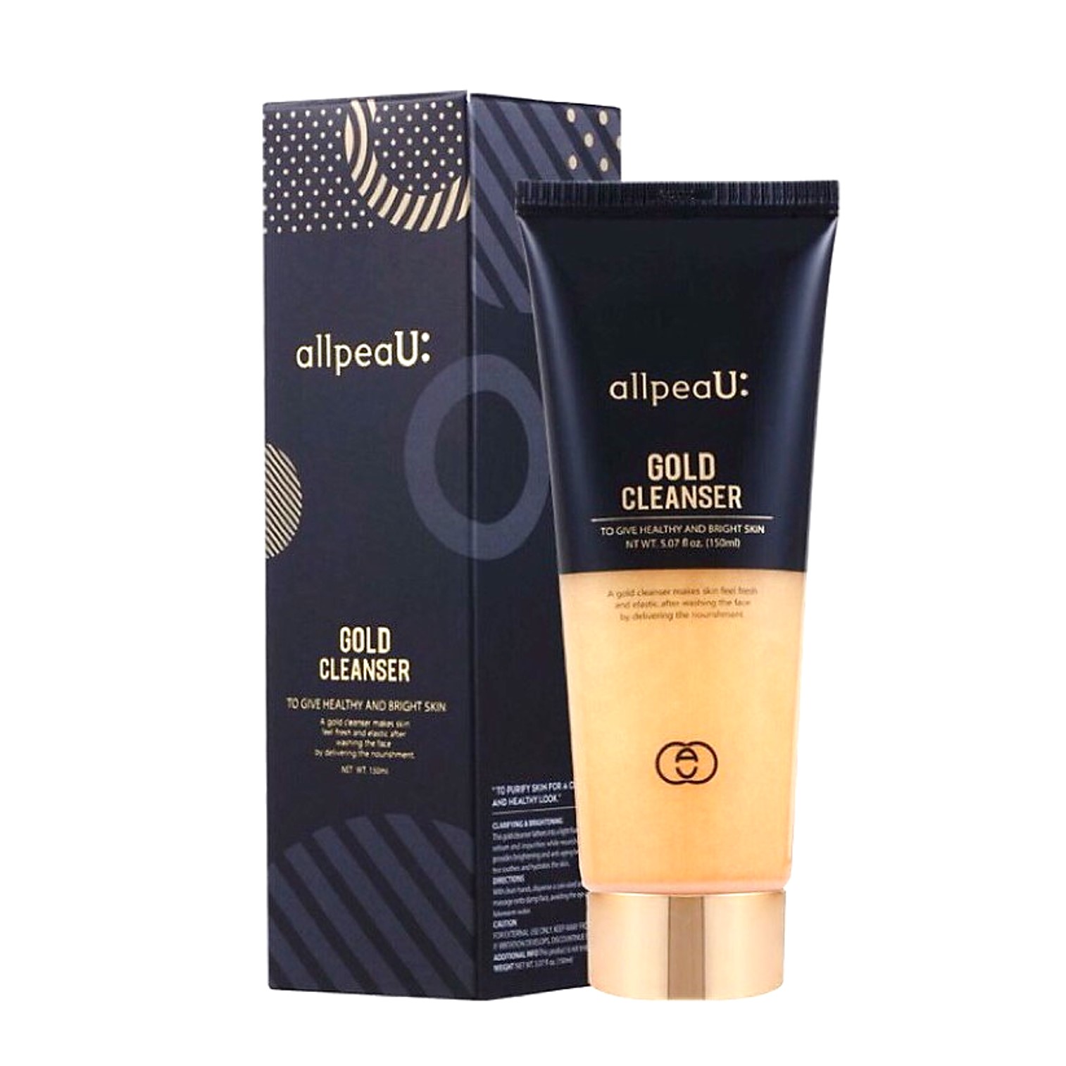 AllpeaU: Gold Cleanser 150ml ผลิตภัณฑ์ทำความสะอาดผิวหน้าจากส่วนผสมทองคำบริสุทธิ์จากเกาหลีของแท้