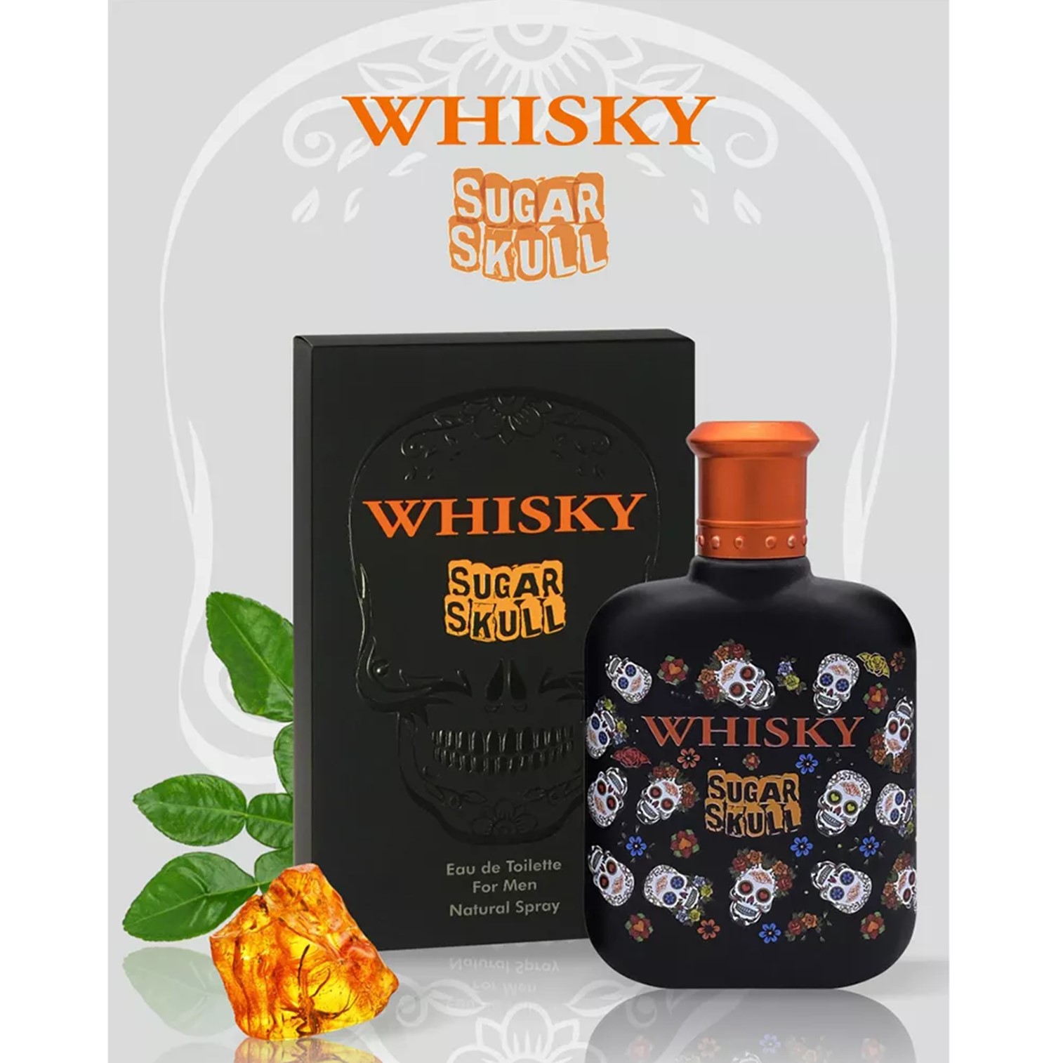 EVAFLORPARIS Whisky Sugar Skull Eau De Toilette 100 ml Perfume Spray Men น้ำหอมลิขสิทธิ์แท้กลิ่นใหม่ล่าสุดรุ่นพิเศษจากวิสกี้สินค้านำเข้าจากต่างประเทศพร้อมส่ง