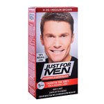 Just For Men Shampoo In HairColour Easy&Fast H-35 Medium Brown 66ml. แชมพูเปลี่ยนสีผมสำหรับผู้ชาย สินค้านำเข้าจากสหรัฐอเมริกา สีน้ำตาลปานกลาง