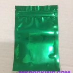 ถุงฟอยด์สีเขียวเงา ทึบ 2 ด้าน ซิปล็อค ตั้งไม่ได้