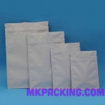 ซองสี ซิปล็อค ตั้งไม่ได้ -- สีขาวด้าน