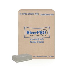 กระดาษเช็ดหน้ากล่อง RiverPro 14x20cm.