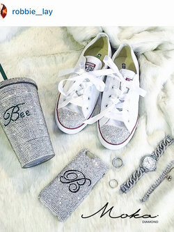 แก้ว Starbucks ติดเพชร ขนาด Grande 16 oz. สีขาวใส