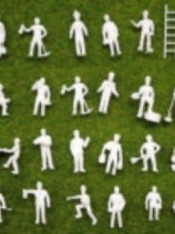 คนงานก่อสร้าง สเกล 1:87 คละแบบ / 25 คน (ไม่เพ้นท์สี)