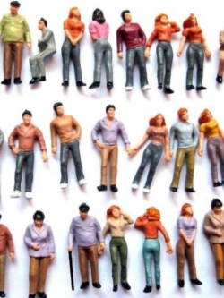 คน สเกล 1:43 ชาย-หญิง ท่านั่ง-ยืน คละแบบ / 15 ตัว