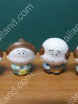 โมเดลเซอรามิคคนญี่ปุ่น ชุด 4 ตัว ขนาด 1 นิ้ว