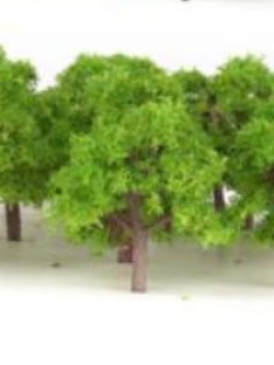 ต้นไม้ สเกล 1:300 สีเขียวอ่อน 25 ต้น 4 ซ.ม.