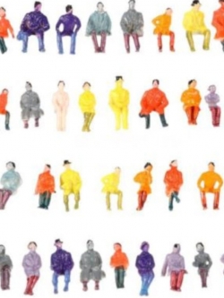 คน (สเกล 1:87) ท่านั่ง คละแบบ / 50 ตัว