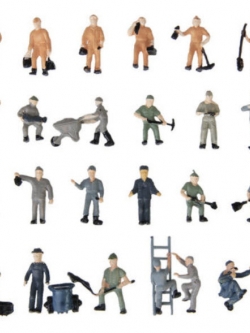 คนงานก่อสร้าง (สเกล 1:87) คละแบบ / 50 ชิ้น