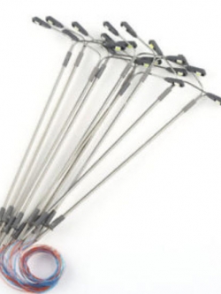 เสาไฟโลหะสองกิ่ง 3V สูง 10 ซ.ม. (1:100) / 5 ต้น