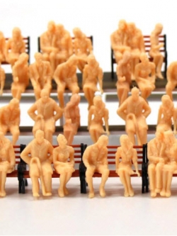 คนนั่ง สเกล 1:48 คละแบบ 64 ตัว (ไม่เพ้นท์สี)