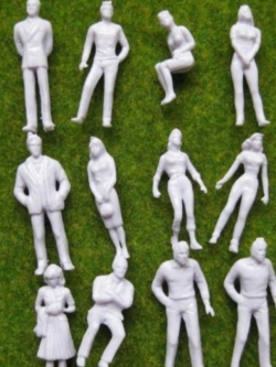 คนนั่ง-ยืน สเกล 1:50 คละแบบ /100 ตัว (ไม่เพ้นท์สี)