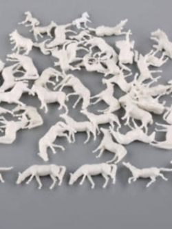 ม้า สีขาว คละแบบ (สเกล 1:87) / 50 ตัว