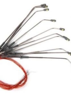 เสาไฟโลหะ LED 3 โวลต์ สูง 6 ซ.ม. / ชุด 5 ต้น (มีรีซิสเตอร์)