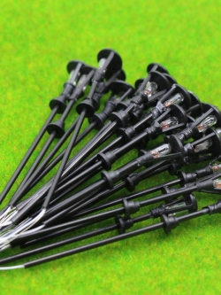 เสาโคมไฟเดี่ยว 12V สูง 6.5-7 ซ.ม. (สเกล 1:75-1:120) / 5 ต้น