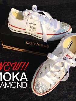 รองเท้า Converse ติดเพชร Swarovski100%