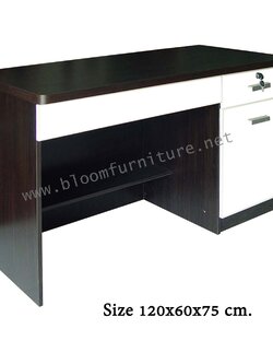 โต๊ะทำงานพร้อมลิ้นชัก มีกุญแจล็อก ขนาด 120x60x75 ซม.