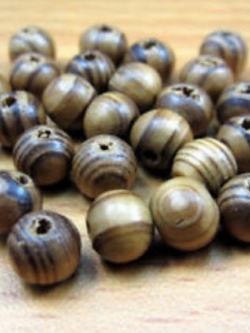 ลูกปัดไม้ 0.8 ม.ม. / แพ็ค 50 เม็ด
