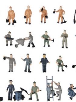 คนงานก่อสร้าง (สเกล 1:87) คละแบบ / 25 ชิ้น