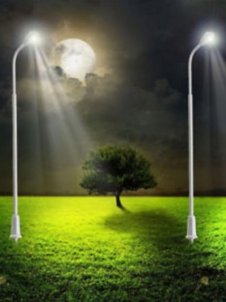 เสาไฟโลหะ LED 3 โวลต์ สูง 10 ซ.ม. / ต้น