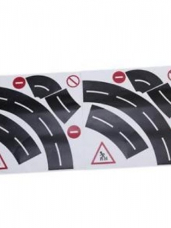 แผ่นชิ้นส่วนสร้างทางโค้งถนน (curve traffic) / แผ่น