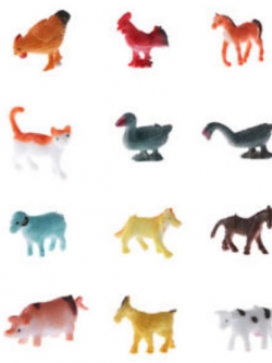 Farm animals ชุด 12 ตัว ขนาด 2-4 ซ.ม.