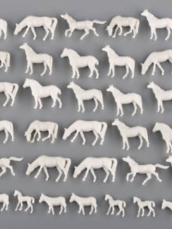 ม้า คละแบบ คละขนาด (สเกล 1:150) / 50 ตัว