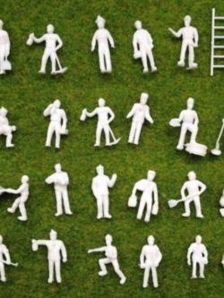 คนงานก่อสร้าง สเกล 1:87 คละแบบ / 50 คน (ไม่เพ้นท์สี)