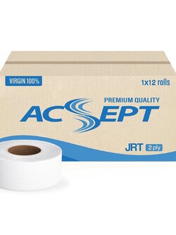 กระดาษชำระม้วนใหญ่ จัมโบ้โรล ACSEPT VIRGIN