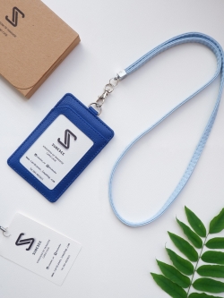 ซองใส่บัตร พร้อมสายคล้องบัตร : Blue (สีน้ำเงิน)