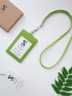 ซองใส่บัตร พร้อมสายคล้องบัตร : Green (สีเขียว)