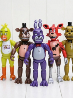 โมเดล Five Nights มีแสง ขนาด 6 นิ้ว ครบชุด 5 ตัว