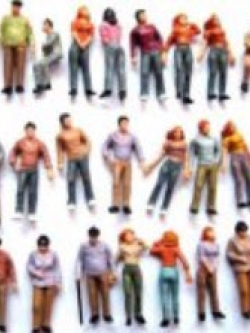 คน (สเกล 1:75) คละแบบ / 100 ตัว (premium)