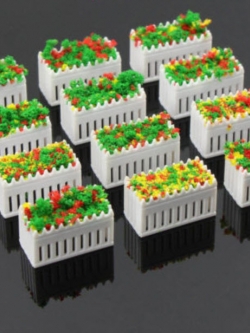 บล๊อกกระถางต้นไม้ สเกล 1:150 ชุด 12 ชิ้น
