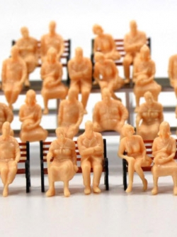 คนนั่ง สเกล 1:48 คละแบบ 24 ตัว (ไม่เพ้นท์สี)